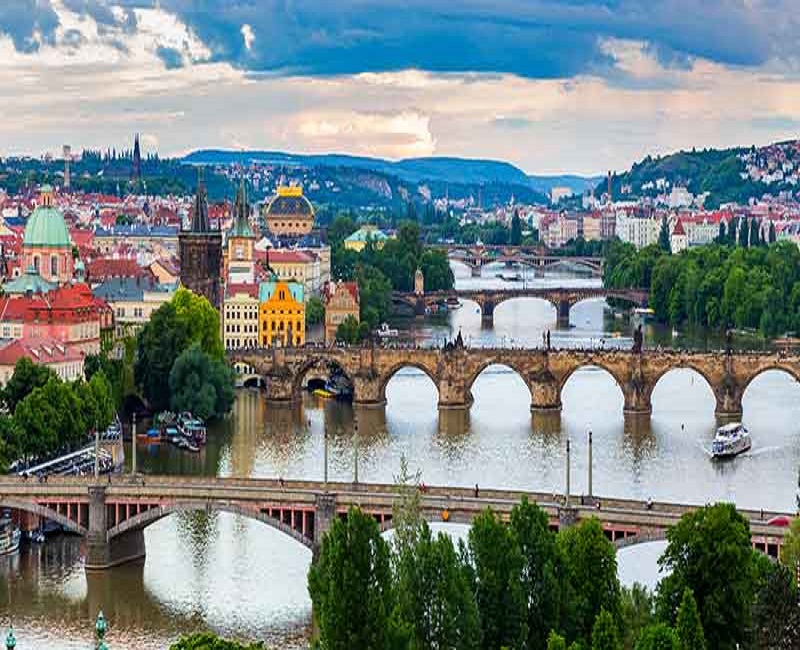 Aerial picture of Prague