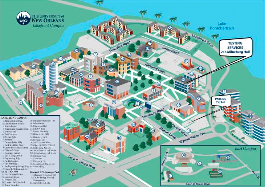 University Of New Orleans Map Kaleb Watson