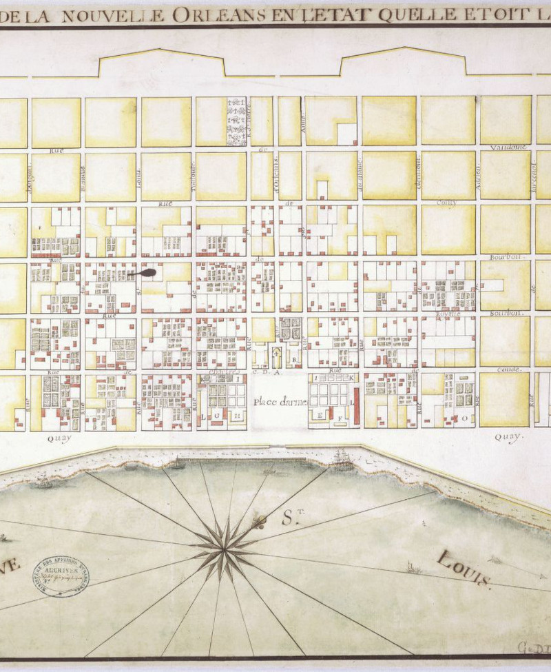 Map of New Orleans 1725