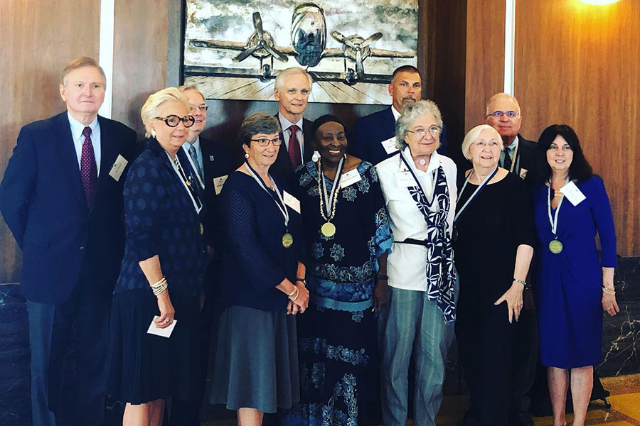 50th anniversary class celebrates at the commencement brunch. 