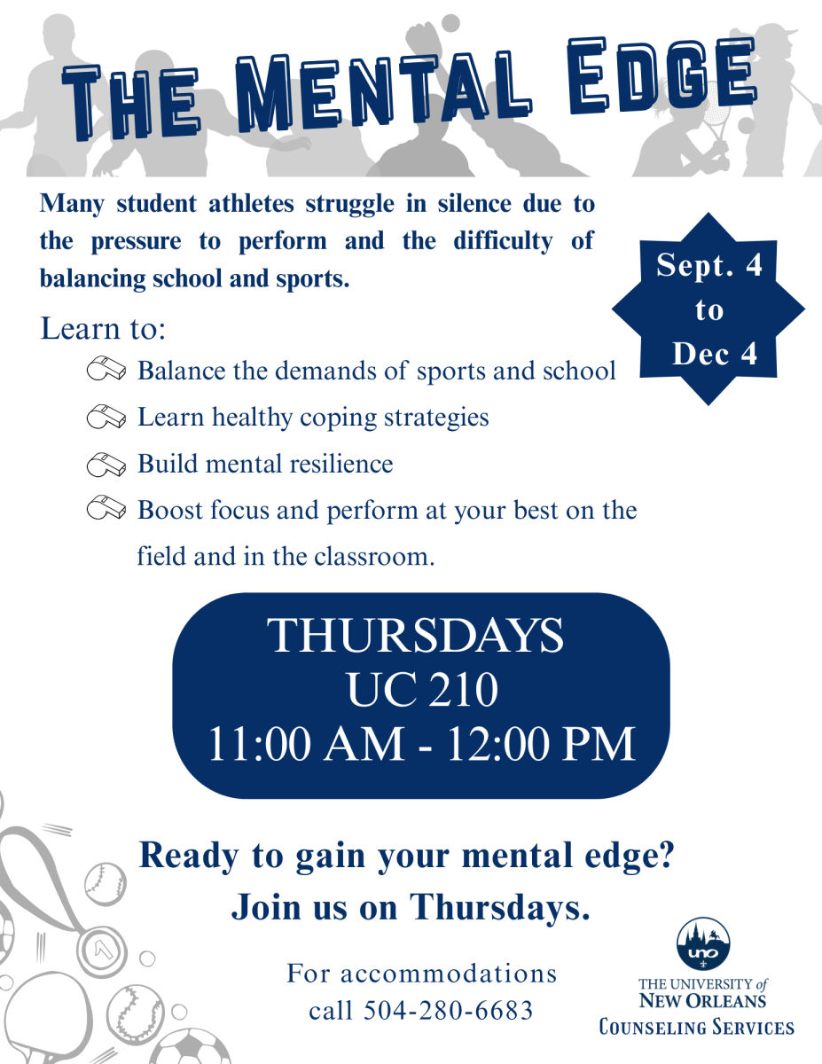Mental edge group Thursdays from 11-12 pm UC 210