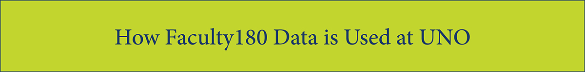 How Faculty180 Data is Used at UNO