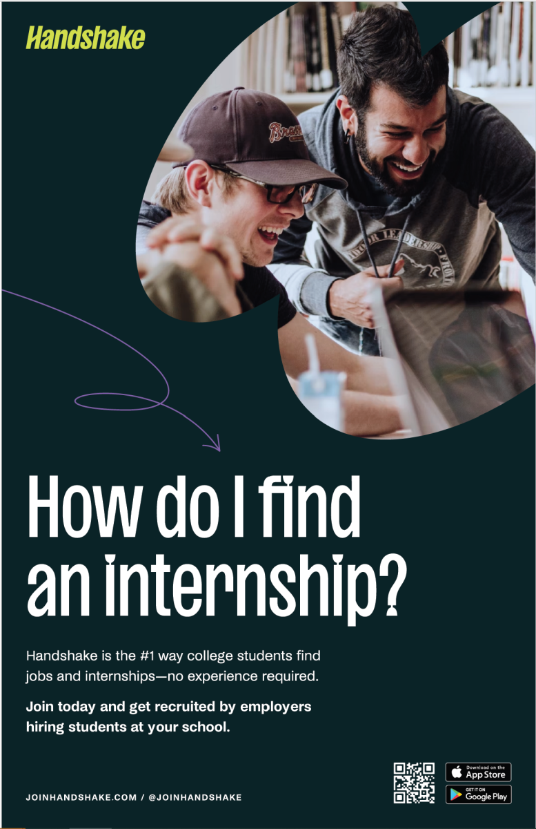 Poster on How to Find Internships on Handshake