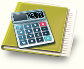 notebook and calculator