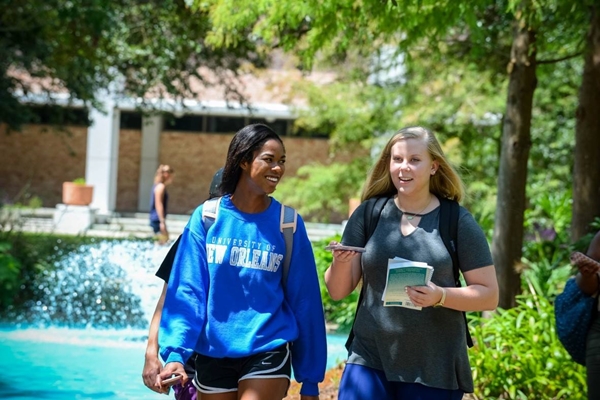 student on campus