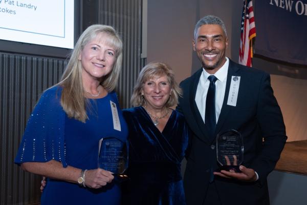 Photo of Kimberly Cook Johnson, Kathy Johnson, and Mike Jackson