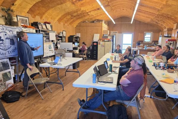 Professor Robert E Barrios leads a workshop