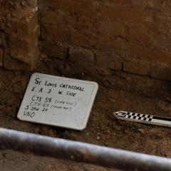 University of New Orleans anthropology professor Ryan Gray and a team excavates a site inside St. Louis Cathedral in New Orleans, the oldest active cathedral in the U.S. 