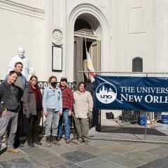 University of New Orleans anthropology professor Ryan Gray and a team excavates a site inside St. Louis Cathedral in New Orleans, the oldest active cathedral in the U.S. 