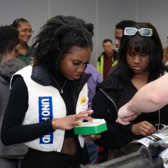 National Engineers Day highlights the invaluable contributions of engineers across many disciplines and the hundreds of students visiting UNO on Feb. 21 to celebrate were able to experience the wonders of engineering through interactive activities.