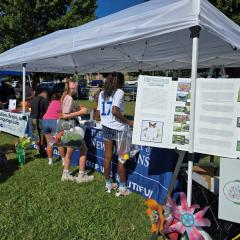 The birding tent at Bug Fest