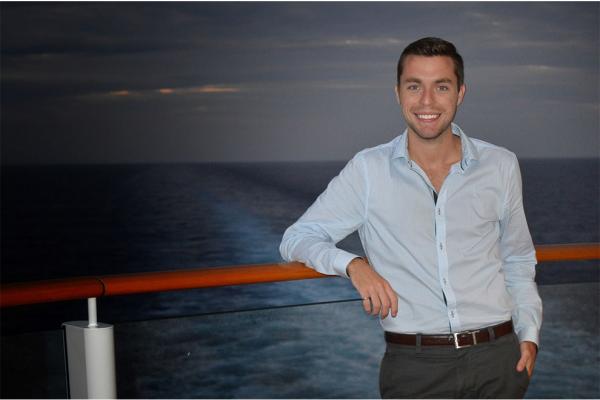 Alum Justin Champion sailing in the Caribbean on board the “Norwegian Getaway” from Miami to Jamaica.