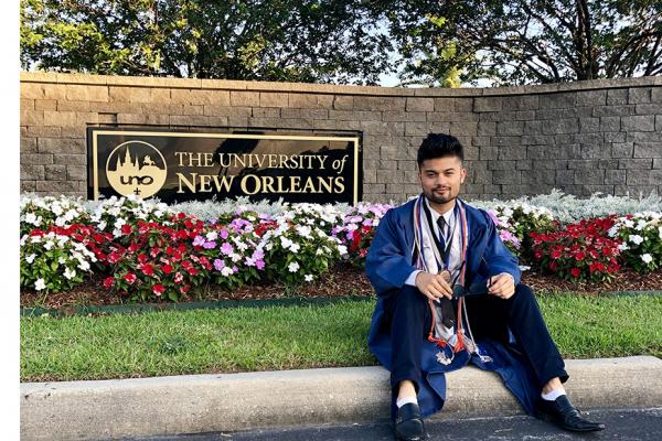 ​University of New Orleans graduate Prerak Chapagain has been awarded a Phi Kappa Phi Fellowship from the prestigious college honor society. ​