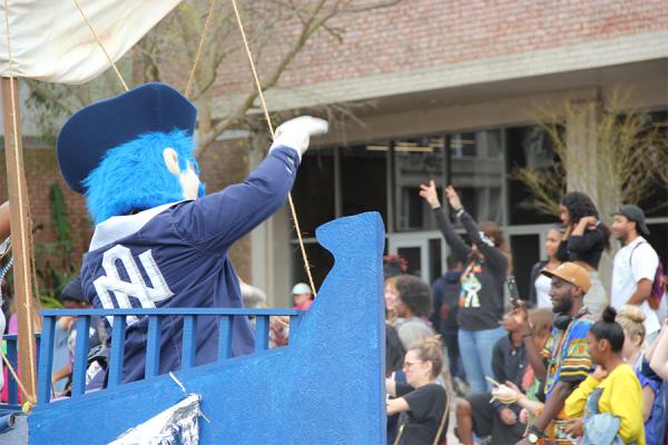 The Krewe of UNO rolled through campus on Tuesday celebrating its 2020 theme, “2 Infinity and Bey0nd!”