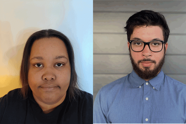 University of New Orleans students Jaiya Bass and Roy Perez are the first recipients of the Hosch Scholarship created for students majoring in computer science. 