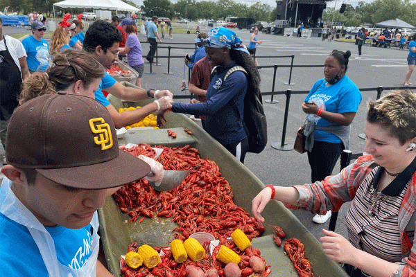 The University of New Orleans hosted SUCbAUF, the annual free crawfish boil for students, on Tuesday. This year marked the 35th anniversary of the on-campus event.