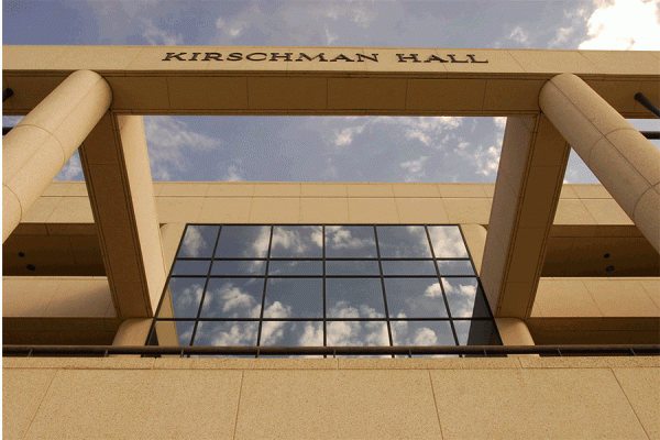 Kirschman Hall is home to the University’s College of Business Administration