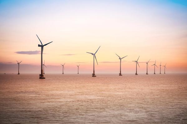 Photo of offshore wind farm.
