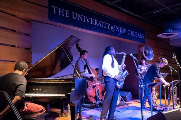 Jazz musicians playing at The Sandbar