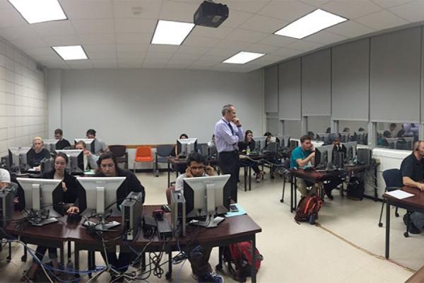 Photo of a statistics classroom