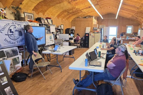 Professor Robert E Barrios leads a workshop